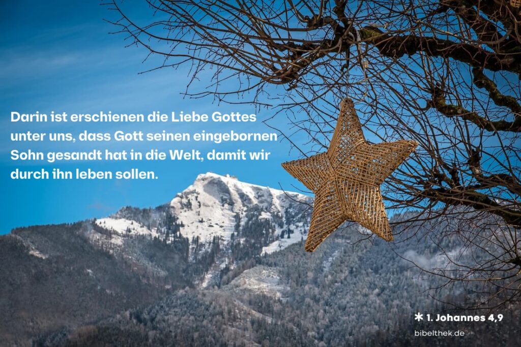 Bibelzitat für Advent aus 1. Johannes 4